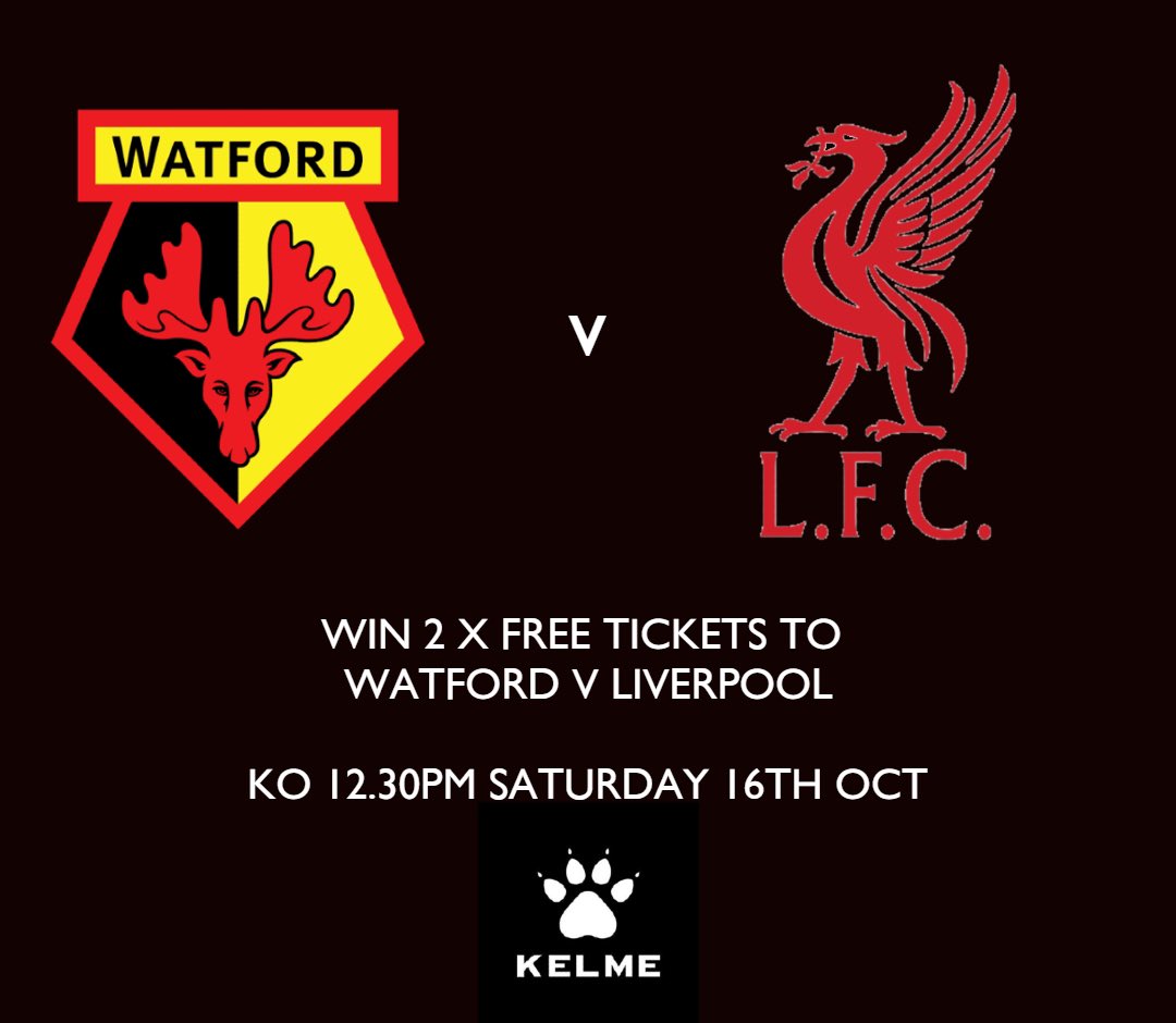 Kelme UK 🇬🇧 #Teamwear (@kelmeuk) on Twitter photo Want to be there for Claudio’s first game?
We have 2 x tickets to giveaway for the Hornet’s clash with Liverpool next Saturday!!!
Retweet this post and Follow <a href="/KelmeUk/">Kelme UK 🇬🇧 #Teamwear</a> to enter!
Winner will be selected at random by Weds (13th Oct). Best of luck…. 🐾🐝 Want to be there for Claudio’s first game?
We have 2 x tickets to giveaway for the Hornet’s clash with Liverpool next Saturday!!!
Retweet this post and Follow <a href="/KelmeUk/">Kelme UK 🇬🇧 #Teamwear</a> to enter!
Winner will be selected at random by Weds (13th Oct). Best of luck…. 🐾🐝