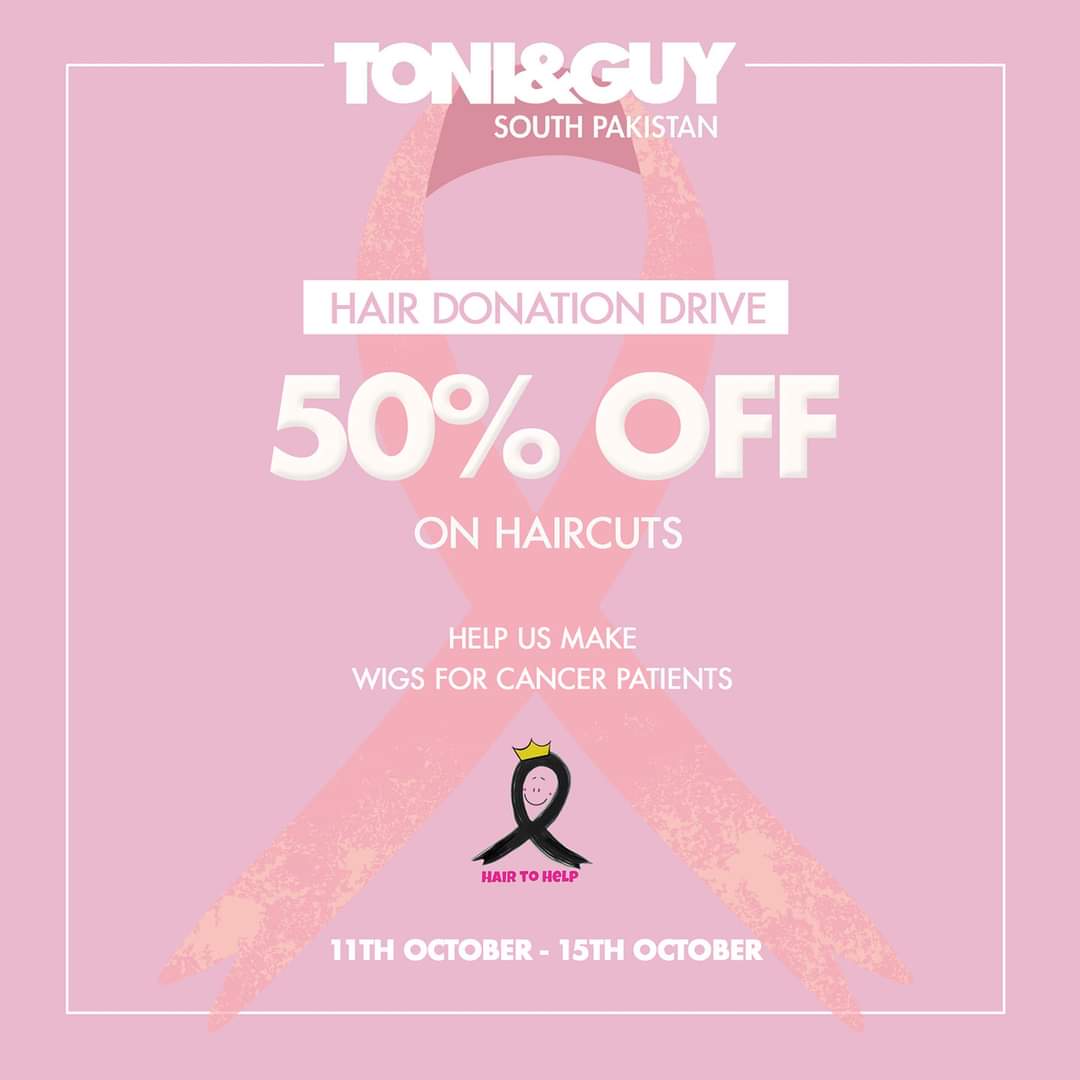 sophiaahmed's tweet photo. Donate your Hair Today
#karachi
@toniandguy in collaboration with @hairtohelppk is organizing a donation drive to make wigs for #breastcancer patients from 11th - 15th Oct at TONI&GUY
Pls retweet
#pinktober #breastcancerawarenessmonth #hairtohelp #breastcancerawareness https://t.co/kWf3HPXKug