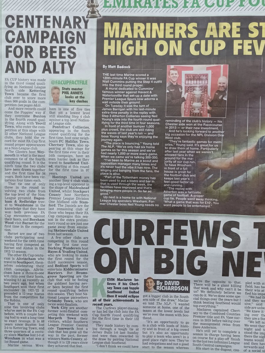 FACupFactfile's tweet photo. #StatsMaster @PhilAnnets looks at the key upcoming #FACup Q4 Rd clashes in this weekend's @NonLeaguePaper
#FACup150 https://t.co/RVgpmQfD6U