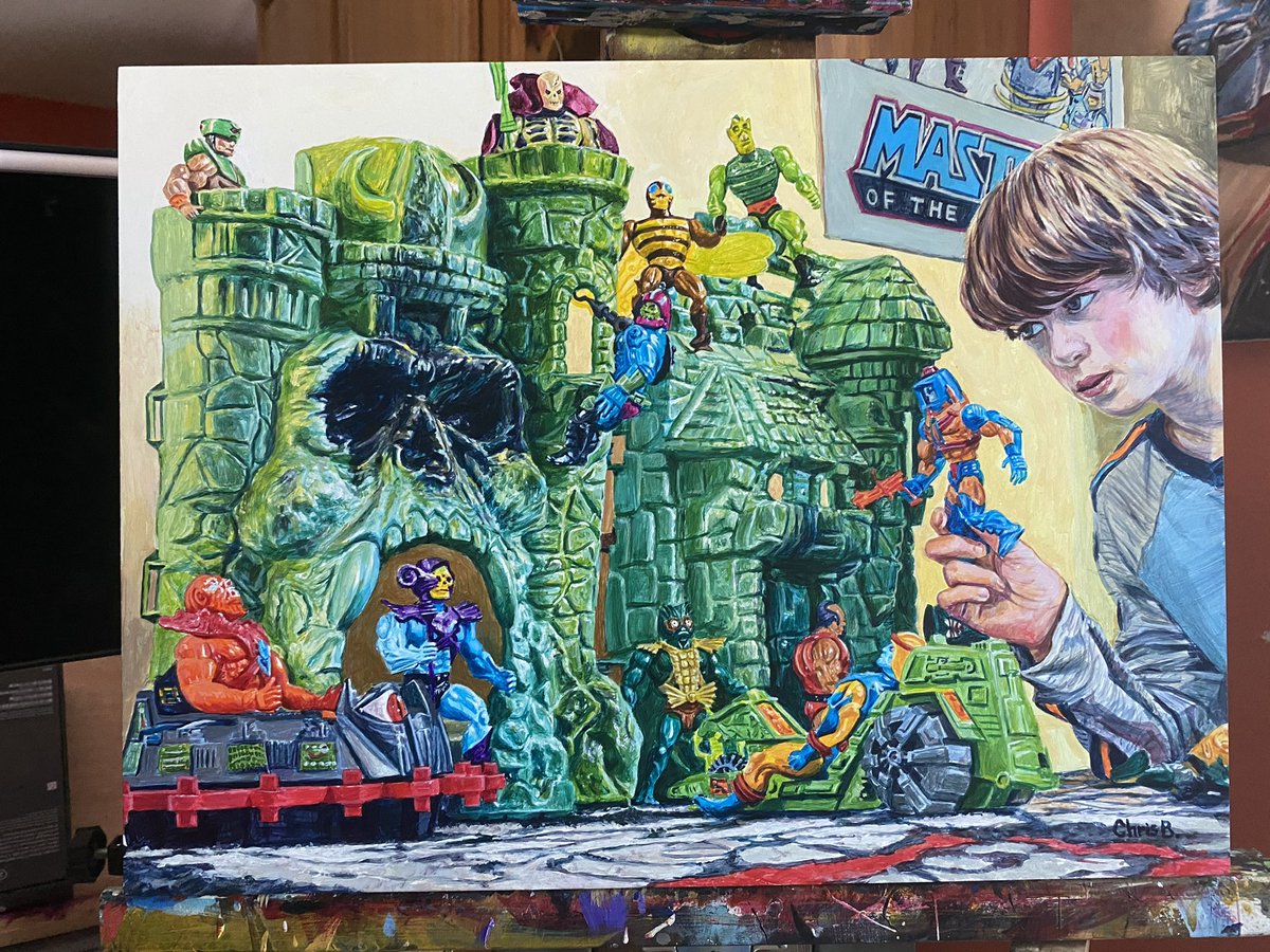 ChrisBordenca's tweet photo. Master of the Universe 12”x16” acrylic 2020 I tried capturing the feeling of 80’s tv toy commercials and the Sears Christmas Wish Book.
#mastersoftheuniverse #motu #heman #skeletor #searswishbook #80stoys #toyart #actionfigures #80scartoons #vintageactionfigures #vintagetoys https://t.co/ZkSMOusoFi