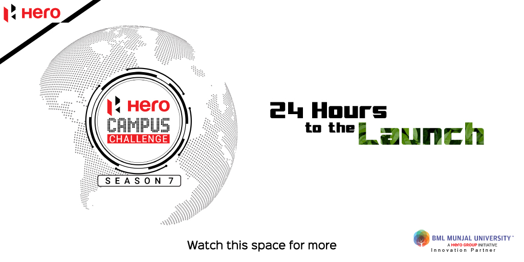 HeroMotoCorp's tweet photo. Hero MotoCorp is brewing something special just for you!! Hold onto your seats and buckle up. Get ready to go on a ride that will help you unleash many hidden talents. Coming soon in 24 hours.
Watch this space for more!
#HeroMotoCorp #HeroCampusChallenge #hcc #hcc7 https://t.co/TB2VqRnPO2