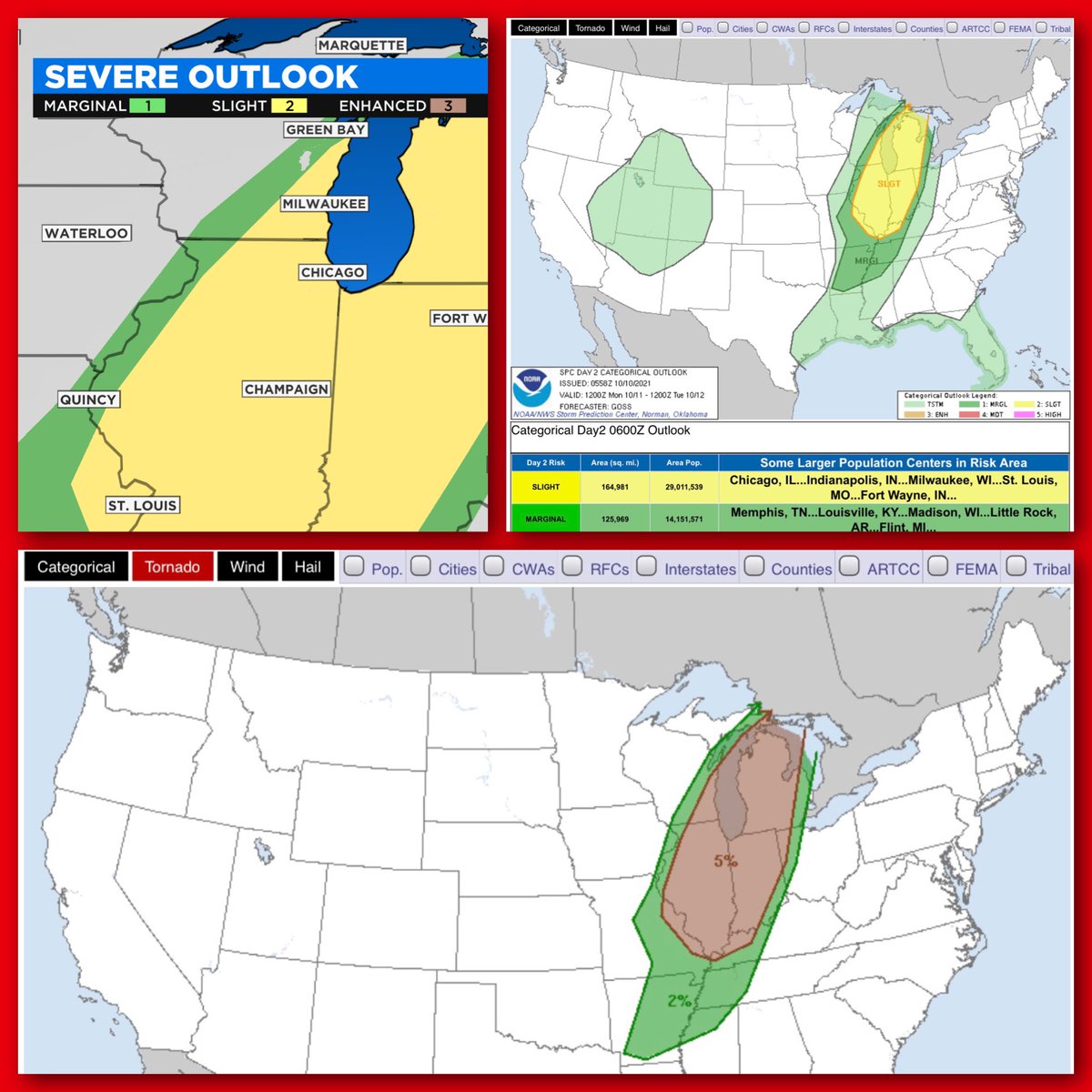 TammieSouza's tweet photo. #Chicago Unseasonably warm near 80ยฐ #ChicagoMarathon today with BIG #SEVEREWEATHER threat Monday afternoon-eve including #Tornadoes #DamagingWinds #LargeHail Stay informed @cbschicago #CBSNChicago @MaryKayKleist @WxRobb @LBannonWX @EdCurran Have a #PersonalPlan ready โ ๐ช ๐ฌ https://t.co/q3FOr4kPOg