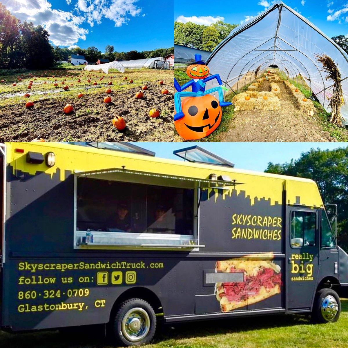 Sunday Funday is here and we’ll be at Tonn’s Marketplace in #BurlingtonCT 11a-5p! 🎃🥪 Come pick your own pumpkins, make your way through the hay maze, and work up an appetite for Skyscraper Sandwiches 😋 #fallfun

#ReallyBigSandwiches #CTfoodtrucks #CTfood #CTeats #CT