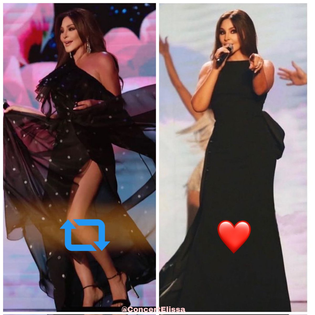ConcertElissa's tweet photo. اختر اطلالتك المفضلة ل #ملكة_الاحساس #إليسا أثناء أحيائها حفل #MCF 🦋

🔸اطلالتها تحمل توقيع المصمم #ايلي_صعب🌟

@elissakh https://t.co/lI0V7Chosb