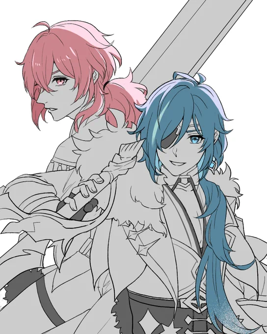 #Diluc #Kaeya  
(↑このかわいいタグを使いたかった。
気が向いたら塗る) 