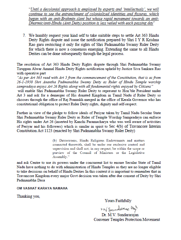 csranga's tweet photo. We thank Shri @ReddySudhakar21 garu who has promised to take up matter of urgent resoln of Art 363 Hindu Deity Rights dispute through Shri Padmanabha Swamy Tiruppan Alwar Ammal Deity Rights notification with Hon'ble PM @narendramodi ji requested by Dr MVS
https://t.co/wyjGbkqdCl https://t.co/eehrVgjxbE