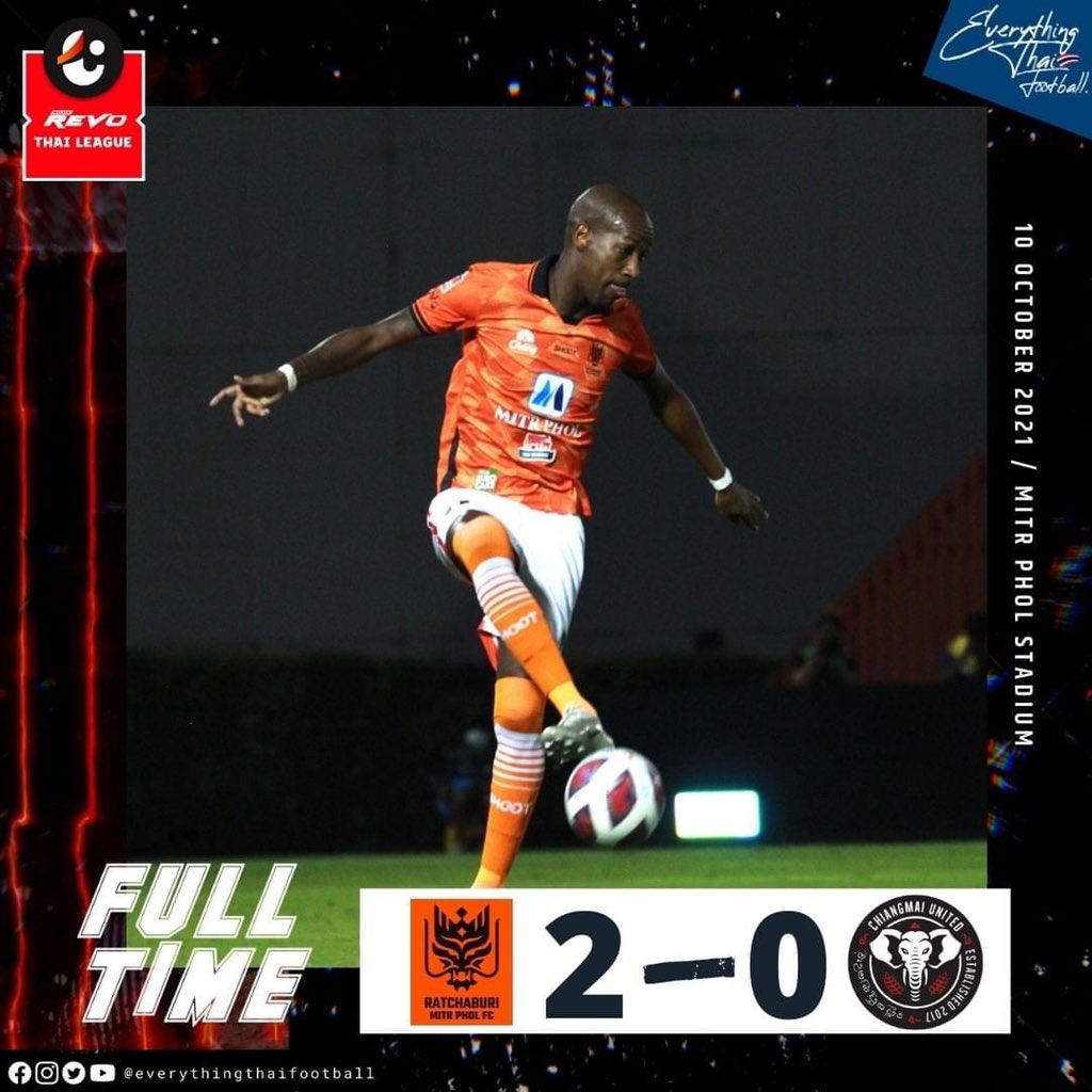 ETFthaifootball's tweet photo. ⚽ Steeven Langil
⚽ Sanrawat Dechmitr 

Ratchaburi Mitr Phol FC gets a win tonight against Chiangmai United 🙌

#EVERYTHINGTHAIFOOTBALL https://t.co/XBGSwz3qMC