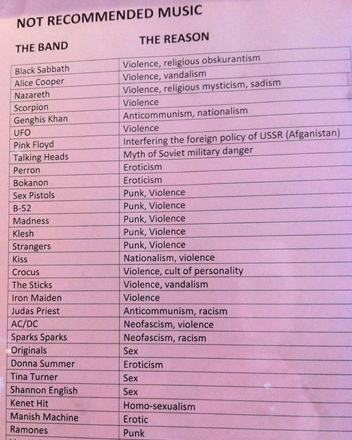 SatanicPanicUSA's tweet photo. Wow. That was weird. We took a #HurricaneIda break &amp; lost a whole month - wtaf? While we reboot the system &amp; dust the busters check out this "A list of bands banned by the Soviet Union in the 80's" according to @wearethepit. #HailSatan #HailThyself #WorthYourSoul https://t.co/UV9GMX2EE8