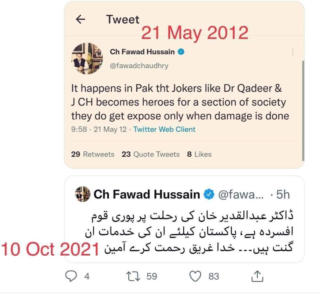 Syed15555's tweet photo. Hypocrisy at its peak
@fawadchaudhry https://t.co/egHrMbXz6n