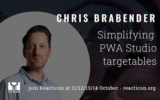 reacticon's tweet photo. With latest releases, the flexibility of PWAStudio has increased dramatically, thanks to targetables. They're weird at first, but help you get complex things done in the React app, without overriding huge portions of the component tree. At Reacticon @brabs13 explains all about it https://t.co/fpSeMFtZe3