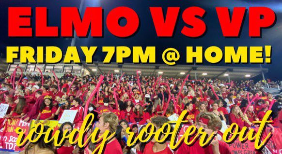The ELMO Rowdy Rooters are preparing and getting hyped for an important game against VP this Friday at FKS‼️ <a href="/elmoROWDY/">El Modena HS Rowdy Rooters ❤️💛❤️💛❤️</a> <a href="/elmodenafb/">El Modena Football</a> <a href="/StudentSectRep/">The Student Section Report</a> <a href="/OCStudSectionIG/">The Battle Of OC 🍊</a> <a href="/ElModenaHS/">El Modena HS</a>