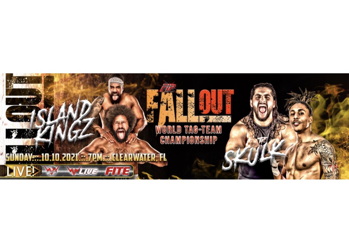 WWNFIP's tweet photo. Tonight!! WWNLive &amp; Full Impact Pro present #FallOut 2021!   
Recently seen on #AEW   the #WWNFIP Tag Champs #TheSkulk of Adrian Alanis &amp; Liam Gray defend vs. #TheIslandKingz  Jaka &amp; Maluta
Tickets: https://t.co/0zdTjqb3CX 
Live stream: https://t.co/0UpRiotE4X
@occroadhouse https://t.co/qUCadbwjBL