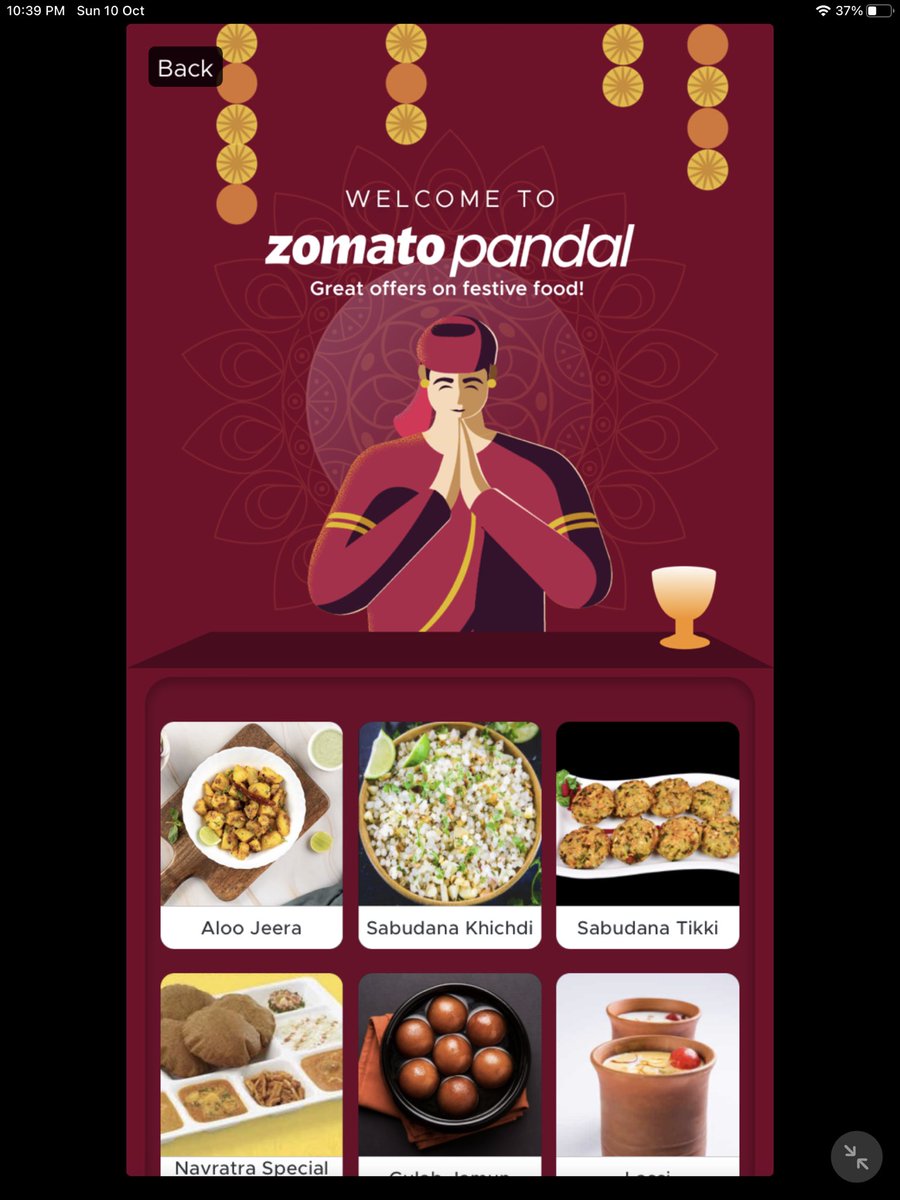 Dear <a href="/zomato/">zomato</a> 
This ain't #pandal food!! 🙏 
#pujo #Pujo2021