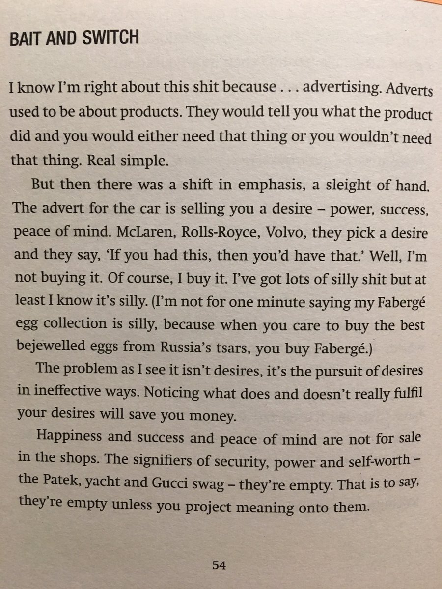 From Jimmy Carr's book: however clever we think we've been, everyone knows advertising is now just lies