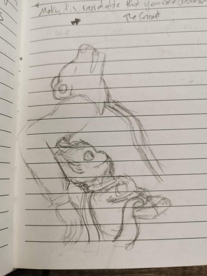 multiclassact's tweet image. A sketch from yesterday&apos;s session. Makumakadin and Thurgood have a cuddle on the couch after a hard fought victory. 

Thurgood full on dad sleeping the moment he hit the sofa. Maku snuggled in and watched a movie.

Not a bad way to end a day.