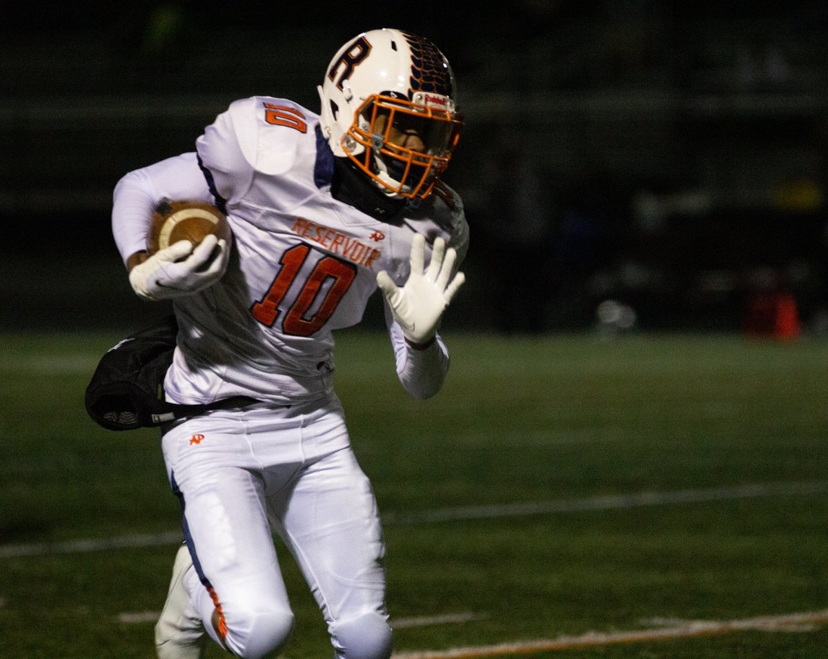 Destin Hill scored 3 TDs in Reservoir's 21-20 win over Hammond Saturday. The sophomore ran for 2 scores in the first quarter and caught a TD in the second. (PC: Kim Lehrfeld)

To see a box score and highlights as part of Friday's roundup, CLICK HERE: bit.ly/2YuZ6UF