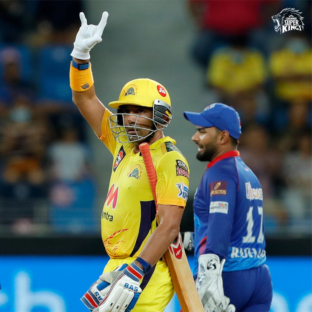 ChennaiIPL's tweet photo. This one is for you Spidey🕸️💛

#DCvCSK #WhistlePodu #Yellove 🦁 https://t.co/6bF73HLJCU