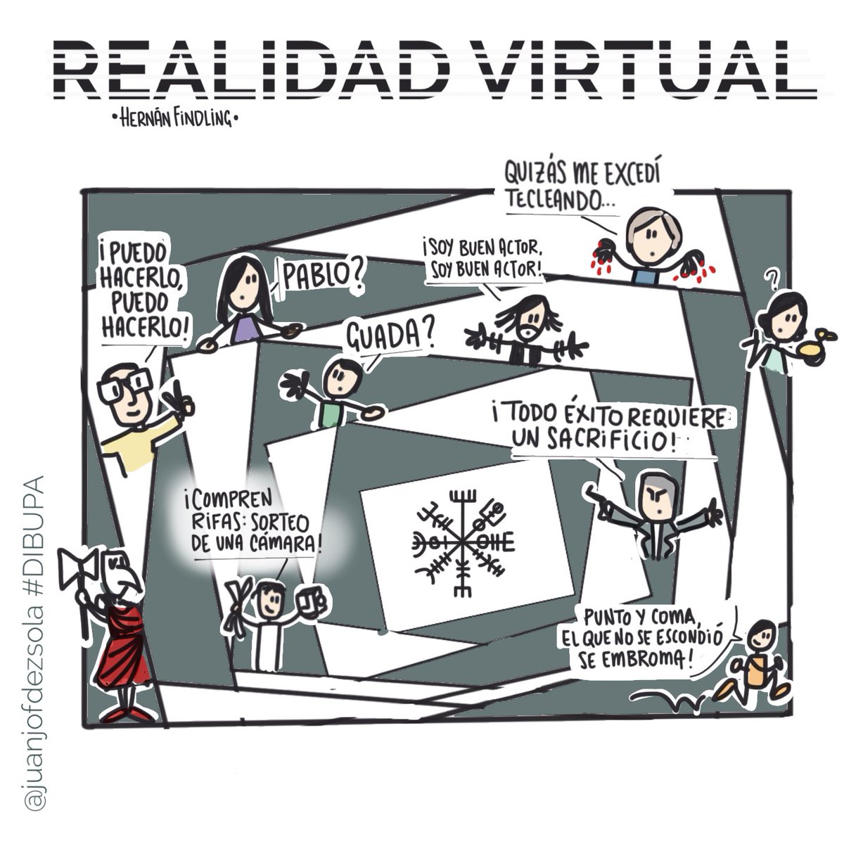 Mi #sketchnote de "Realidad Virtual", de <a href="/FindlingHernan/">Hernan Findling</a>. 
"La vida es una película filmada por Dios" Cine de género que mezcla géneros con honestidad y sin complejos.  

¡Esperaos al final de la proyección, que hay epílogo!👍

#visualthinking #DIBUPA #Sitges2021