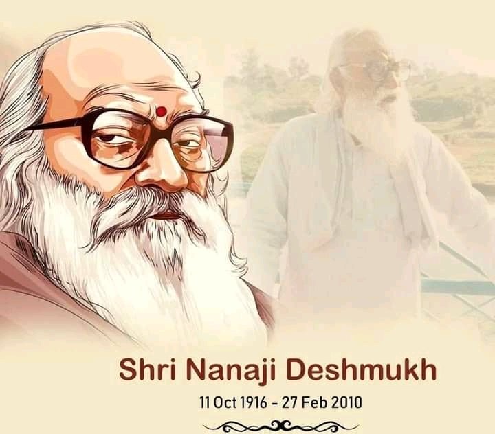 My respectful tributes to a great social reformer and a visionary leader Bharata Ratna Shri Nanaji Deshmukh Ji on his birth anniversary today...

He dedicated his whole life for the up-liftment of the society. He will always be an inspiration...

#BharatRatna #NanajiDeshmukh