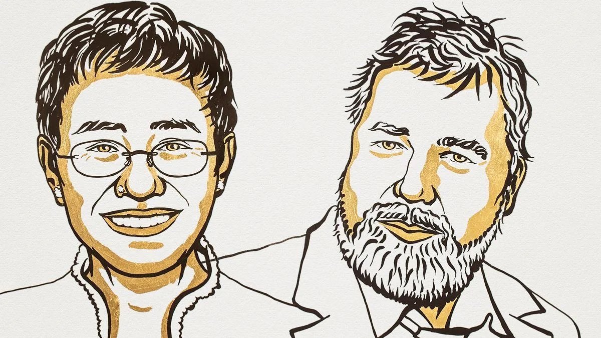 Celebramos el reconocimiento de los #PremiosNobel a los periodistas <a href="/mariaressa/">Maria Ressa</a> y Dmitry Muratov, un ejemplo de lucha por el periodismo independiente y la libertad de expresión