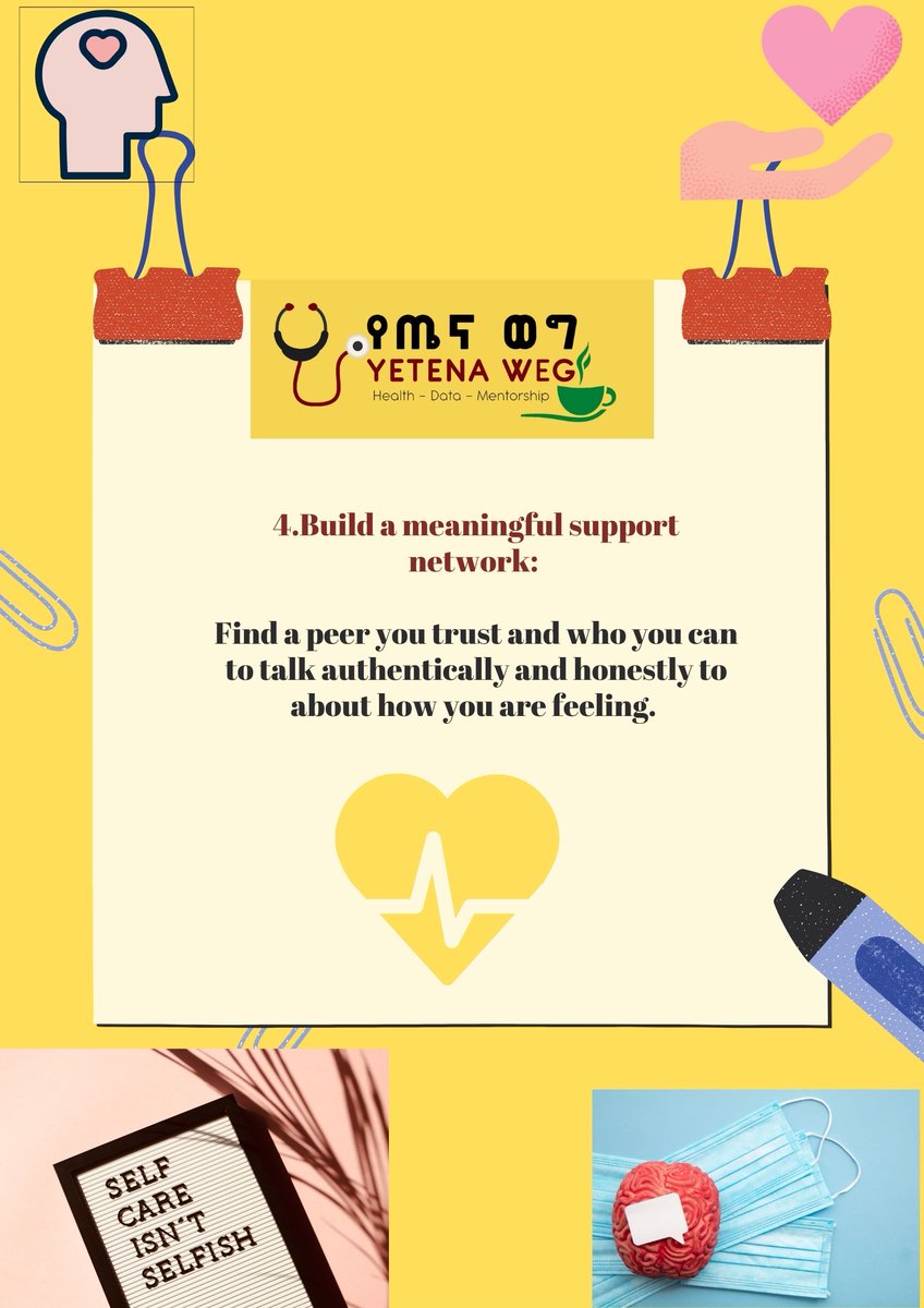 #MentalHealthMatters 
Make Mental Health Your #1 Priority
📌 Building a support network is a two-way street.See how you can be of help to those you’re looking to lean on.
#YetenaWeg
<a href="/FMoHealth/">Ministry of Health ETHIOPIA</a> <a href="/lia_tadesse/">Lia Tadesse</a> <a href="/dr_zelalem/">🇪🇹ዶ/ር መሠረት ዘላለም Meseret Zelalem (MD)</a> <a href="/hermon_amare/">Hermon Amare</a> <a href="/fitse_t/">Fitsum Asnakech Tilahun MD , FASN</a> 
@ErmiasMd <a href="/alulamd/">A L U L A</a> <a href="/messaylehulum/">𝑴𝒆𝒔𝒔𝒂𝒚𝑳𝒆𝒉𝒖𝒍𝒖𝑴</a>