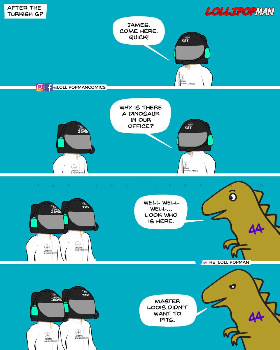 the_lollipopman's tweet photo. V-Rex strikes agains.
#F1 #formula1 #f1memes #f1humour #f1jokes #f1funny #f1cartoon #f1comics #f12021 #lollipopman #lewishamilton #mercedesamgf1 https://t.co/NjC6eFEWYA