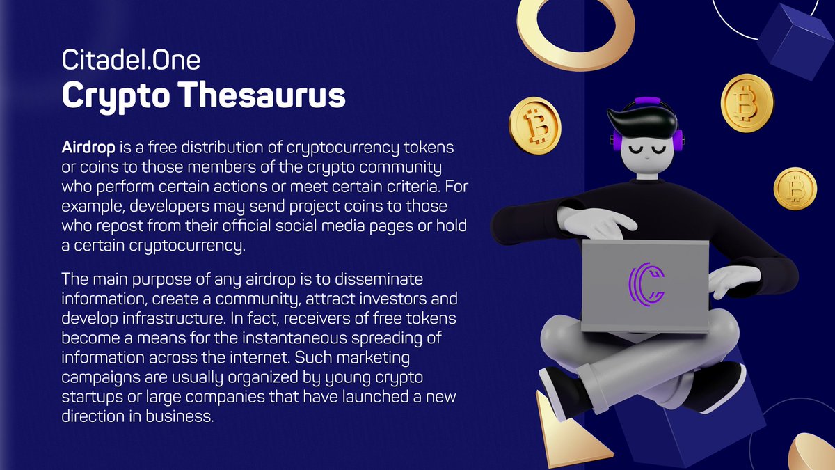 Call_me_Ezekiel's tweet photo. 📖Today's #CryptoThesaurus word is #Airdrop
According to the https://t.co/vONfGhCKZ5 website, the hottest #airdrops right now are conducted by @BlockFi, @PermissionIO, @morpher_io, @BAT_Community, and @hi_com_official https://t.co/Bhx5oJXsFw