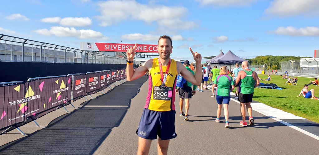 HenryHamilton's tweet photo. Beautiful day to @runsilverstone #HalfMarathon where I ran my very first back in 2005! Thanks to @Race_organiser @SilverstoneUK #runsilverstone #ukrunchat https://t.co/DqOdeqHHzP