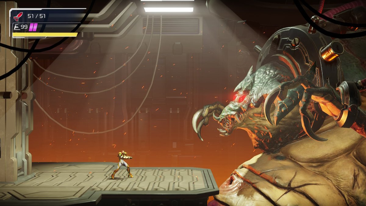 scottd4571's tweet image. #NintendoSwitch #MetroidDread #Kraid looks so menacing :)