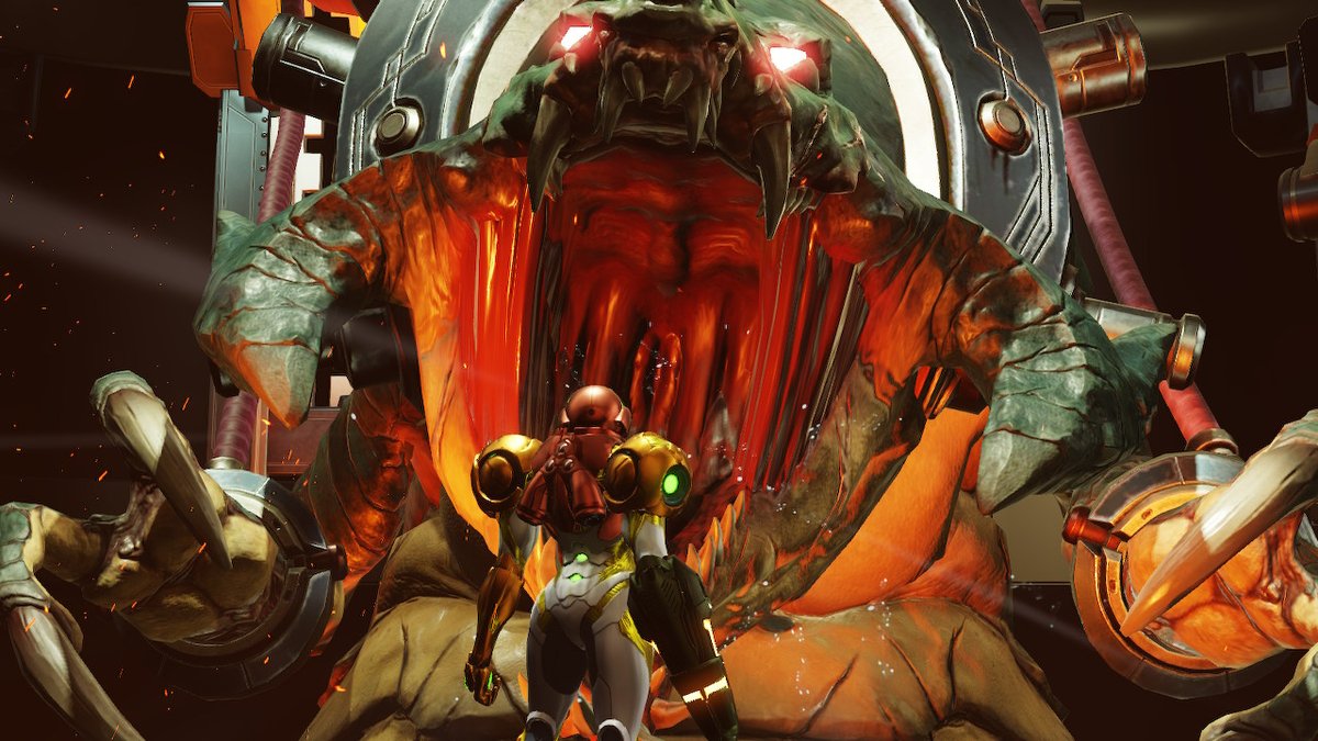 scottd4571's tweet image. #NintendoSwitch #MetroidDread #Kraid looks so menacing :)