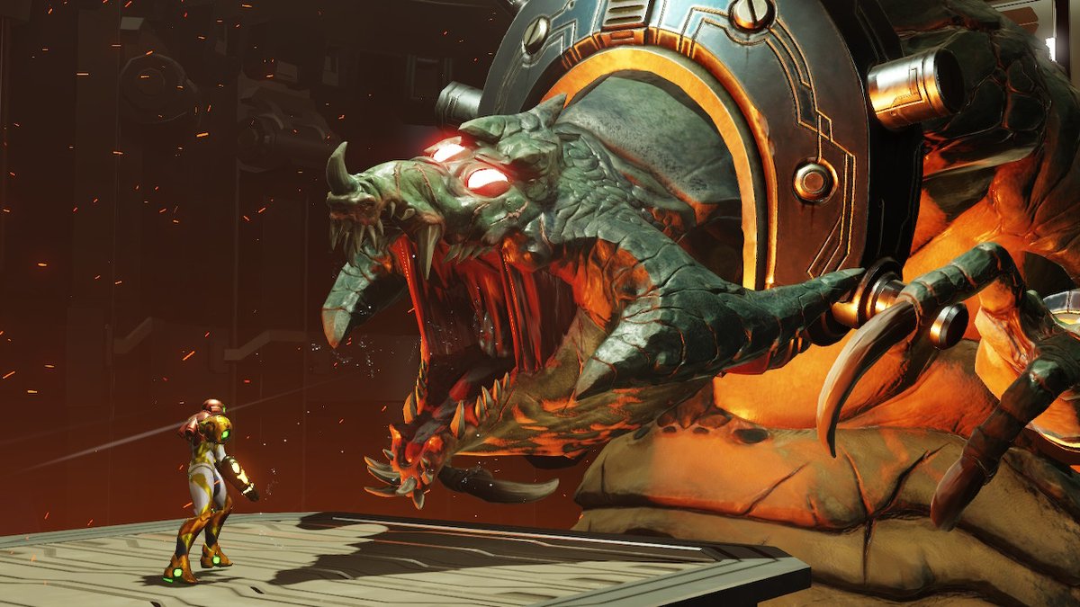 scottd4571's tweet image. #NintendoSwitch #MetroidDread #Kraid looks so menacing :)