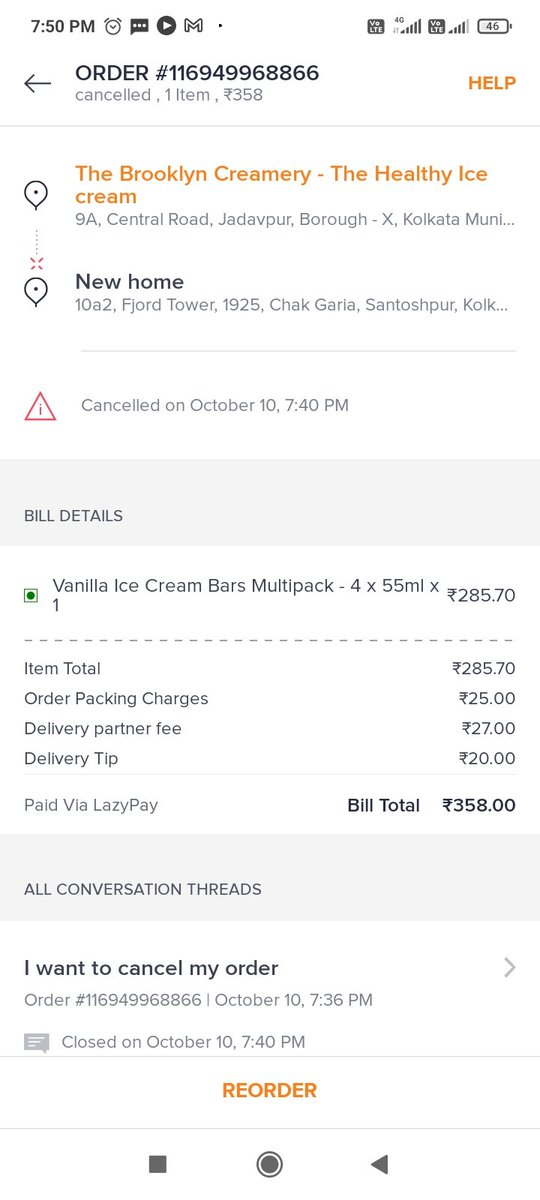 #swiggy taking us for a wild ride.my son mistakenly placed an order, when I tried to cancen it, it's says post 1 minute if u cancel we are being charged the entire order money.Shame on you #swiggy trying to fleece us during the festive season.#onlinefraud