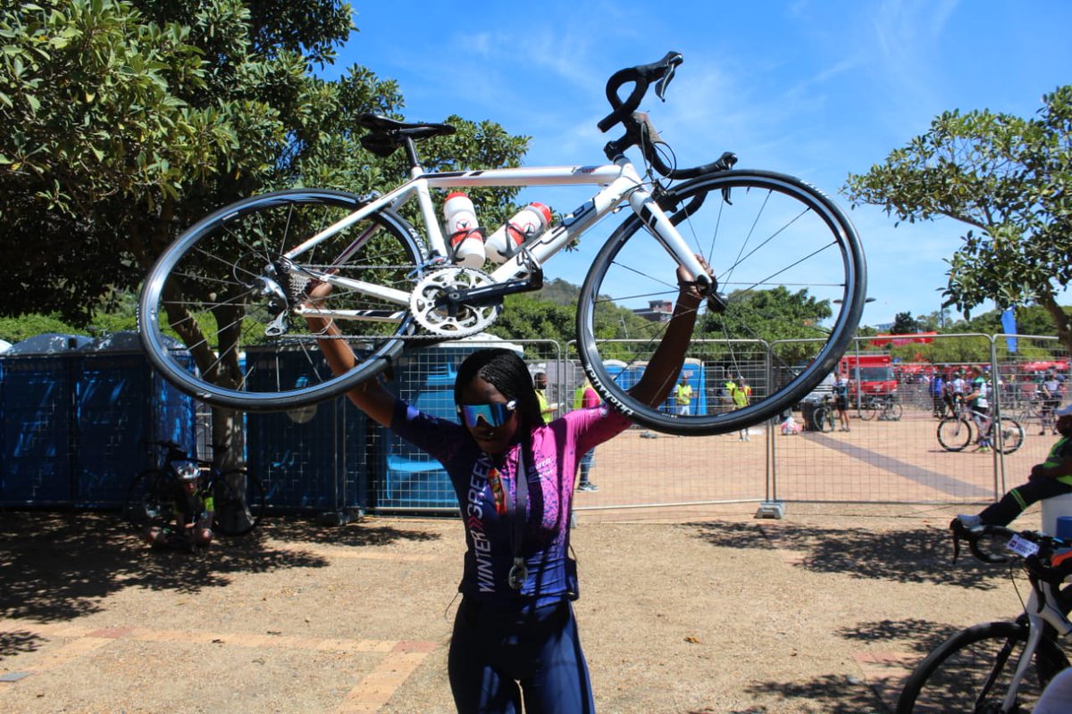 KhaltshaCycles's tweet photo. A truly special day for #KhaltshaCycles and #WinterGreenBarrierBreakers seeing our girls take on the 109km @CTCycleTour. This has been part of our goal and we're very proud to have achieved it but it wouldn't have been possible without You the donors.

Thank you! https://t.co/Gxm5adQ6kl