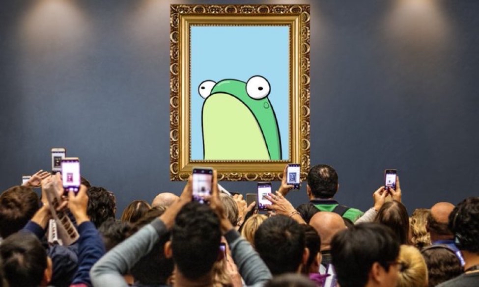 xmarksmyspace's tweet photo. @allnick mona frog puppet? could see it happening in this mimetic metaverse ^^ ribbit! https://t.co/XmRLY5KuJB