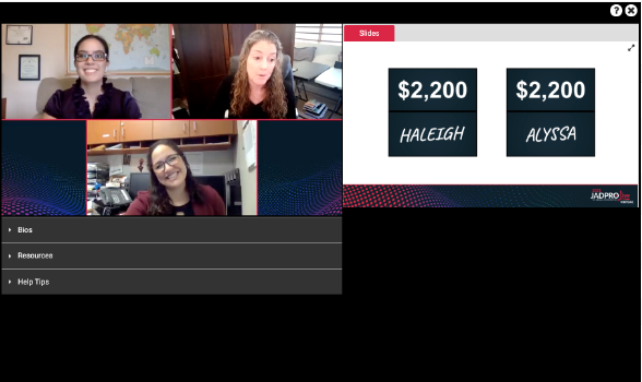whvogel's tweet photo. Biomarker Jeopardy at #JADPROLive - one of my favorite session! (You can see it again at 4:30 pm EST) #APSHO #APsRock #APCareSafeCare #uniqueadultlearning #GoHaleigh #GoAlyssa #whosgonnawin? https://t.co/Admk65PVYO