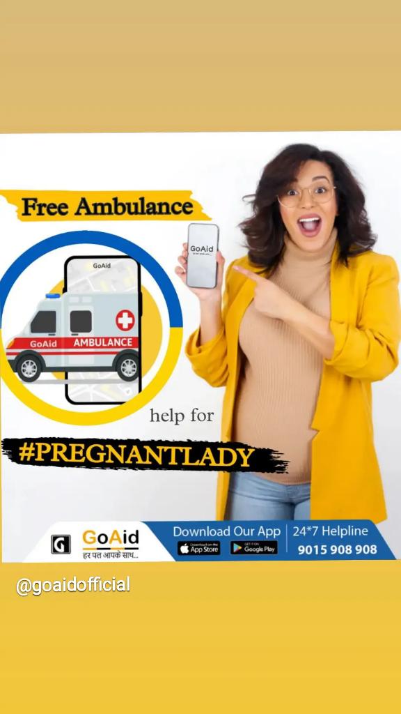 Goaidofficial's tweet photo. Free Ambulance help for pregnant women #women #pregnant #womenempowerment #Health #goaid #goaidapp #goaidambulance https://t.co/PjrEzJ4JPi