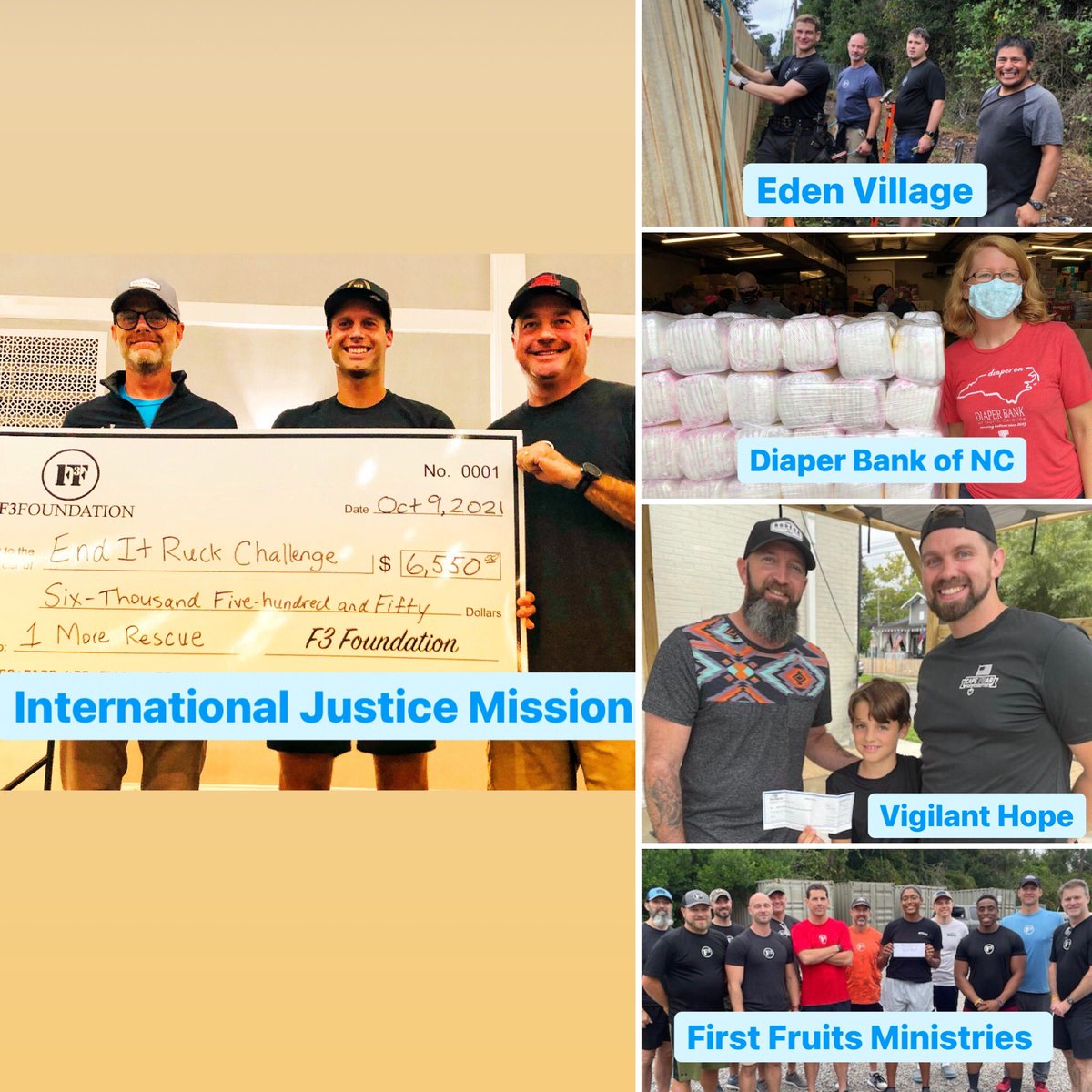 PAX of <a href="/f3nation/">F3</a> - look what YOUR generosity &amp; #giving accomplished this weekend for <a href="/f310year/">F310year</a>!! $10,550 donated to change lives. MORE of this coming in the future as we #accelerate a culture of generosity to #impact your local communities throughout F3 Nation. Aye.