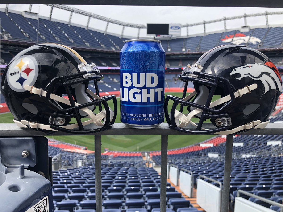 BroncosBudLight's tweet photo. Happy gameday! #BeatTheSteelers https://t.co/yaR25e0V39