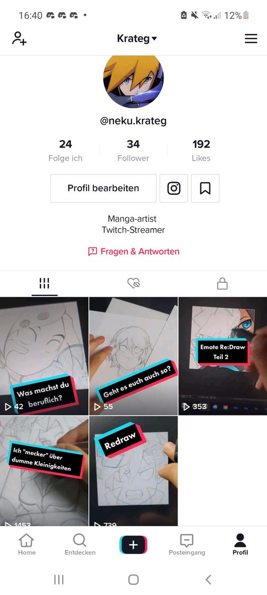 Krateeg's tweet photo. Ich habe mittlerweile auch einen
Tiktok Account ihr könnt mir da gerne auch folgen. Bin echt ein wenig Zwiespalten was ich von der Plattform halten soll, auf der einen Seite  ist sie echt lustig und auf der andern echt komisch. https://t.co/hn68xnaeEo