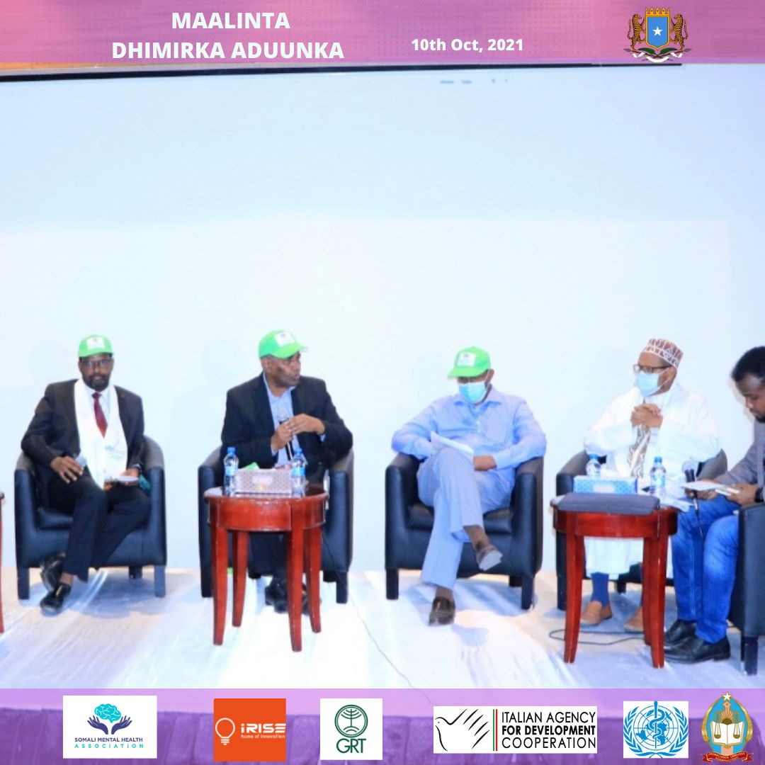 During the #WorldMentalHealthDay_2021 event ,A panel discussion was held to focus the current substance abuse that is spreading among youth in the country. The participants include officials from <a href="/MoH_Somalia/">Ministry of Health- Somalia</a>, Somali doctors, Scholars, &amp; the Ministry of Youth &amp; Sports, SMHA