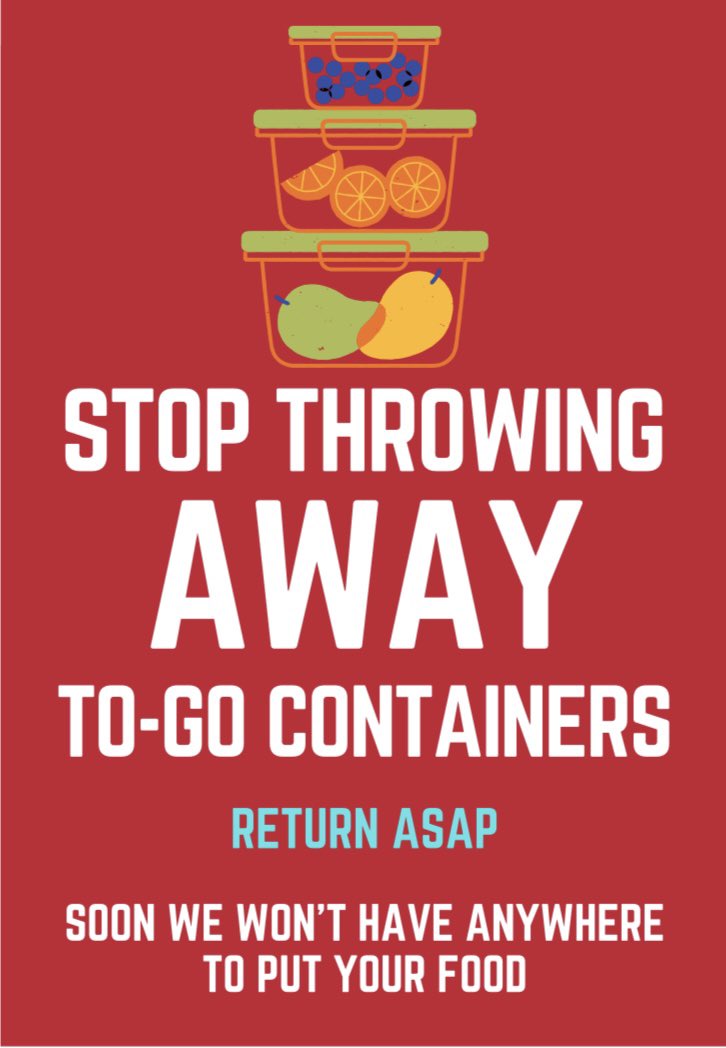 Midd_Dining's tweet photo. Remember to return to-go containers 😉 https://t.co/xmxJYHSj1z