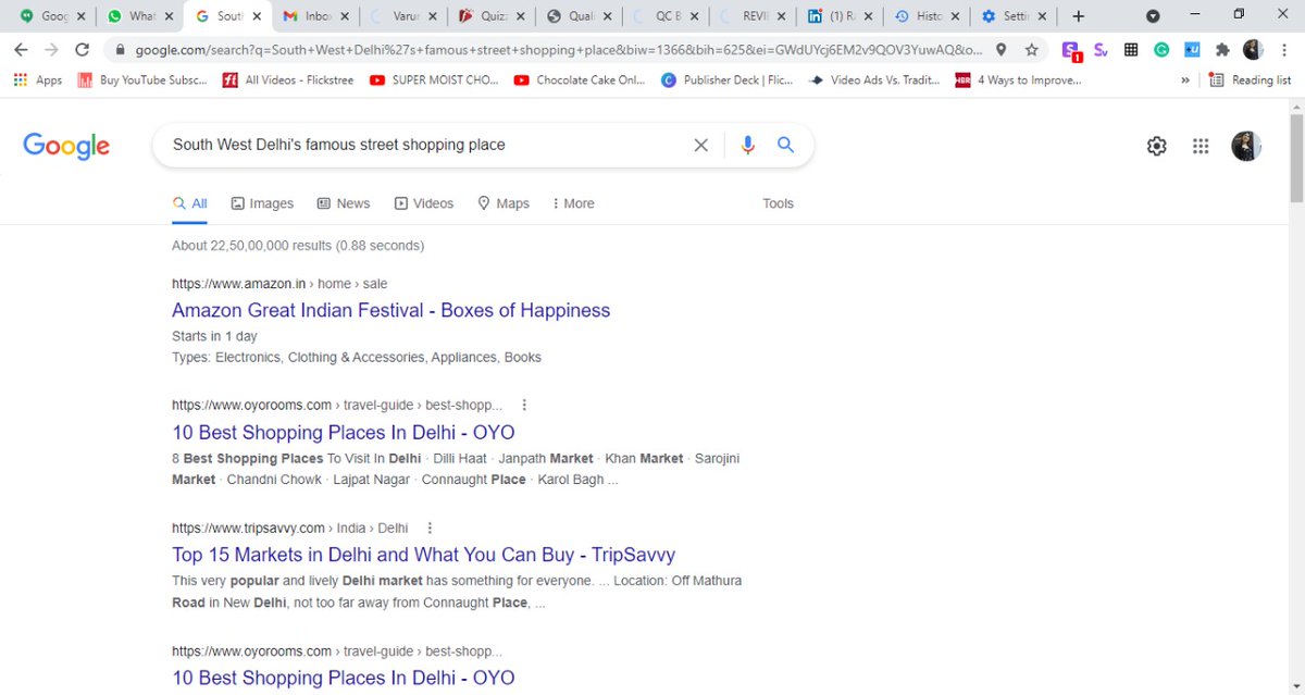 POOJARINEETA's tweet photo. Hey Google... I think there is something wrong... I search on Google and the result displayed is all irrelevant... everytime it displays Amazon mobile sale on the top.... 
#googlesearch #Google https://t.co/t2fXKW5zuX