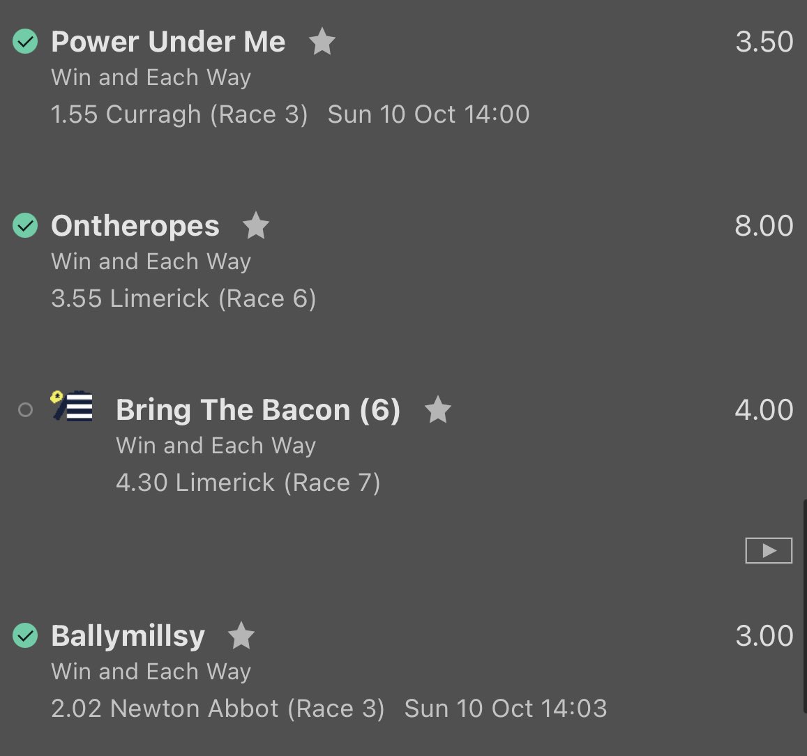 TGT_Tips's tweet photo. Ontheropes 7/1 winner 🏇💨💨💨 3/3 on the Lucky 15! The only thing left is to bring the 🥓 🏡🙏🏇🍺 https://t.co/8PLaNbuN4D