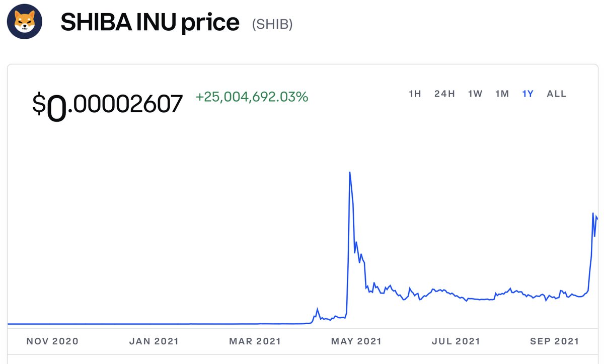 If you invested $1,000 in Shiba Inu one year ago, today you would have over $200 million