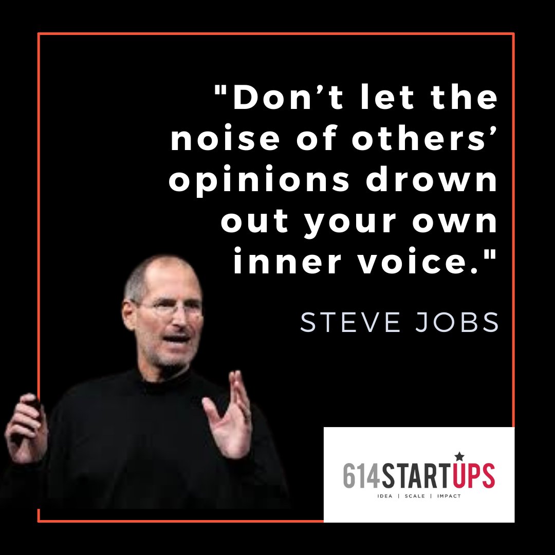 614startups's tweet photo. "Don’t let the noise of others’ opinions drown out your own inner voice." -Steve Jobs
#614startups #quotestoinspire #businessquotes #business #businessowner #businesstips #motivation #entrepreneur #motivationalquotes #entrepreneurquotes #successquotes #entrepreneurship https://t.co/VmX9cUUMQm