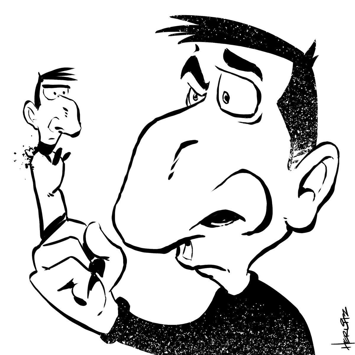 VolumeChicago's tweet photo. Inktober 10/31 | Pick
.
.
.
#inktober #inktober2021 #clipstudiopaint #ink #inking #cartoon #cartooning #characterdesign #sketch #illustration #conceptart #digitalart #digitalillustration #digitaldrawing #nose #pick #minime https://t.co/QxnWuUUWOY