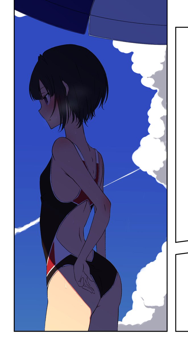 #秋だけどまだ全然暑いので水着絵再掲してもいい 
今年いっぱい水着描いたな。 