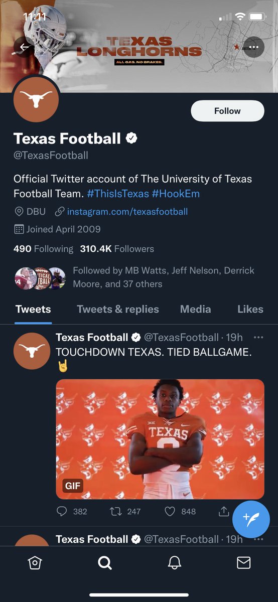 barstoolsports's tweet photo. Texas Football has still not tweeted since they tied the game https://t.co/FlLw9p3xjB
