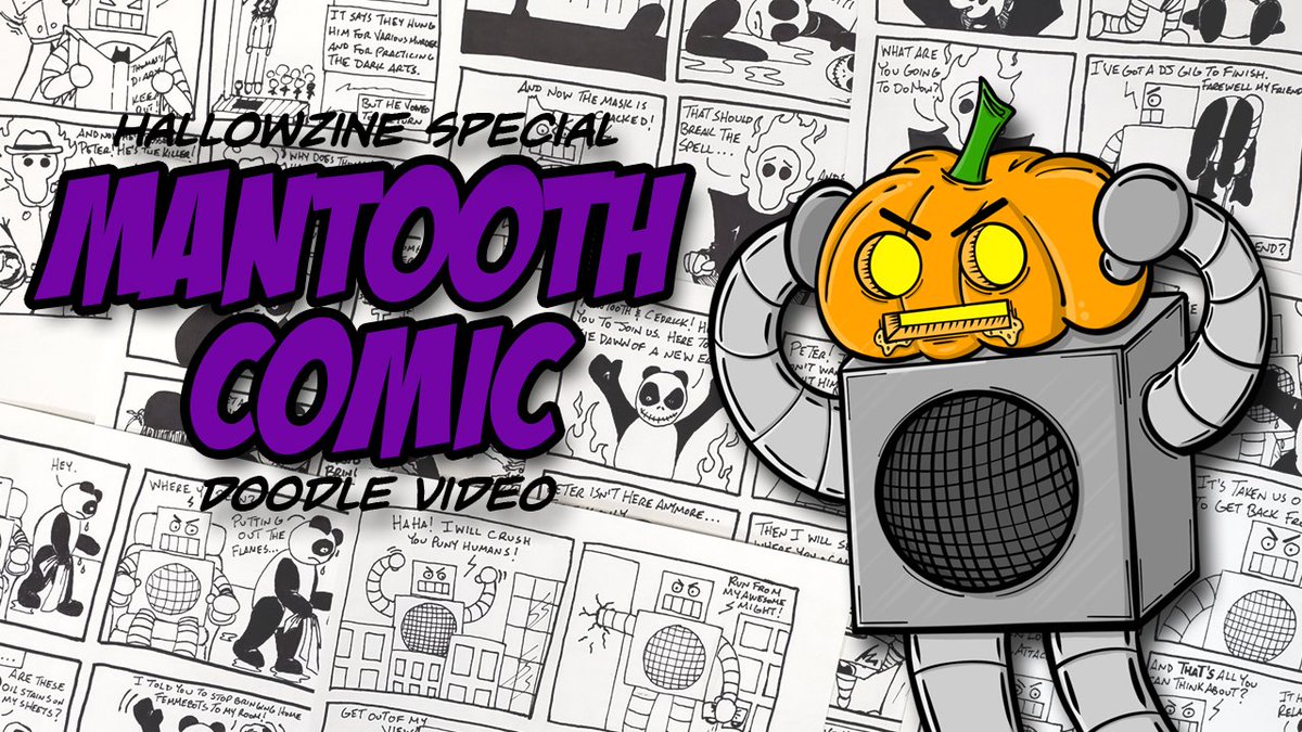 DJDrDoodles's tweet photo. Who's ready for a Sunday morning comic? I turned one of the stories from Hallowzine into a video comic. Be sure to let me know what you think and maybe I'll do the other story as well...
https://t.co/DYL4RIhwW1
#Halloween #comic #videocomic #robot #witch #sundaycomic #art https://t.co/1d9qngYU5q