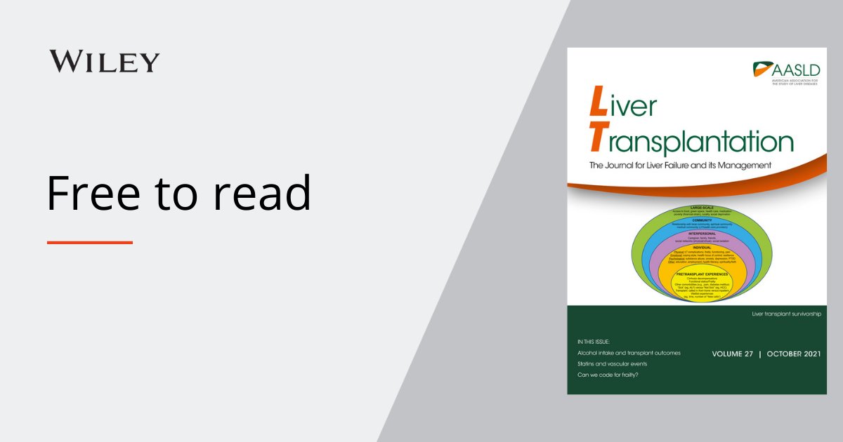 Researchers @Jess_Musto & team found that the level of #alcohol consumption in the prior year does not impact clinical outcomes in patients with alcohol-associated #hepatitis. Read the paper for free in @LTxJournal: ow.ly/IaqB50GoPbP #LiverTransplantation @AASLDtweets